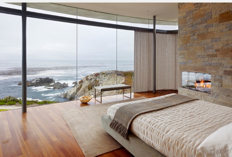 Bedroom with a seaside view