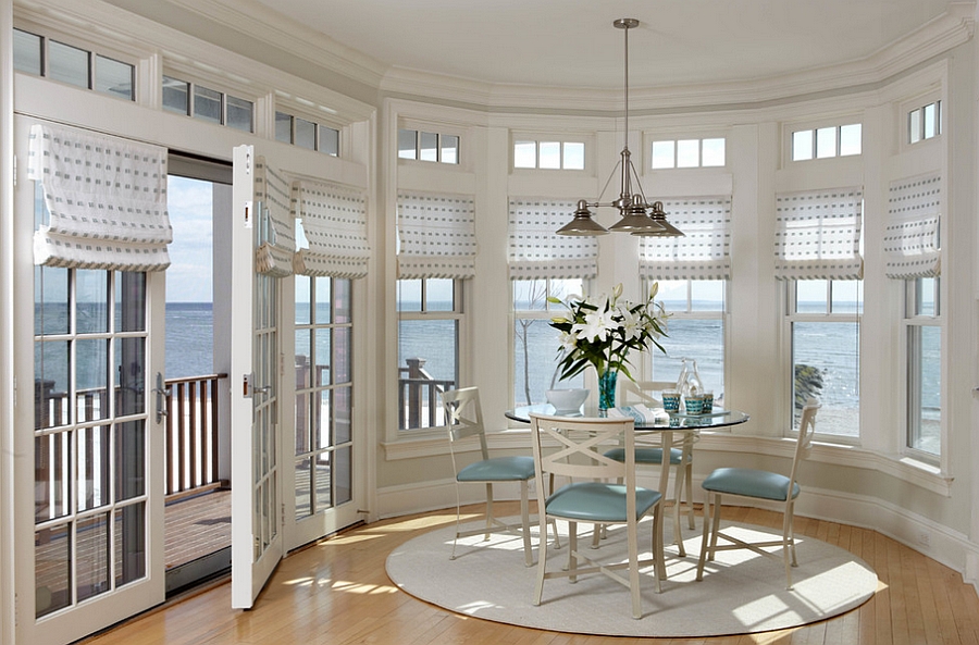 Blue and white is a natural choice for spaces with ocean view [From: Connie Cooper Designs]