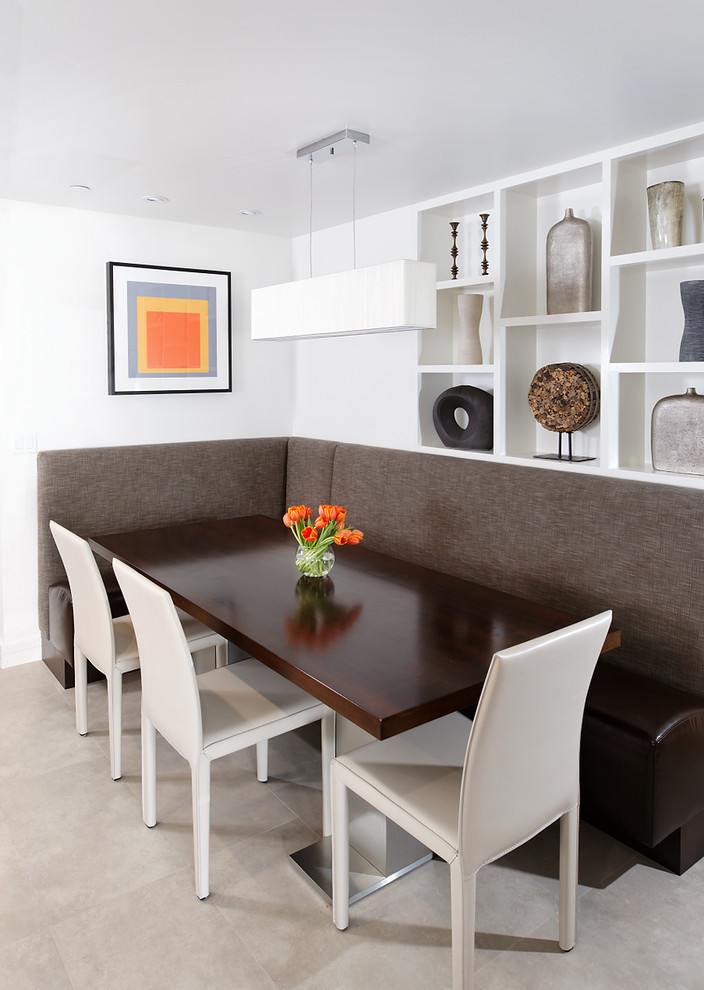 Booth styled dining room for the modern home