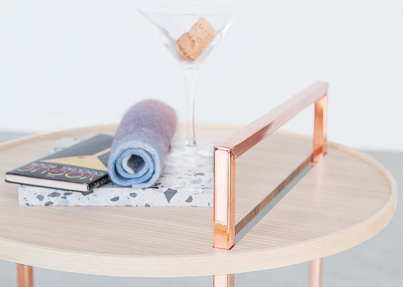 Close-up of the Orbit side table