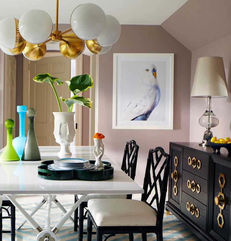 Colorful table presentation from Jonathan Adler