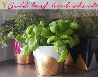 DIY Gold & Silver Foil Herb Planters