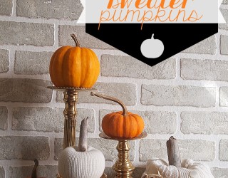 DIY No-Sew White Sweater Pumpkins