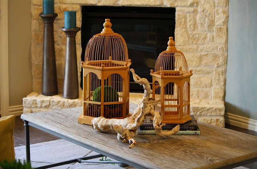 Decorate your living room table with birdcages [Design: Cristi Holcombe Interiors]