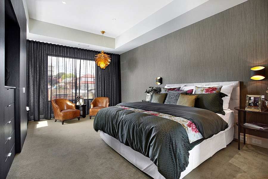 Elegant bedroom with a splash of grey