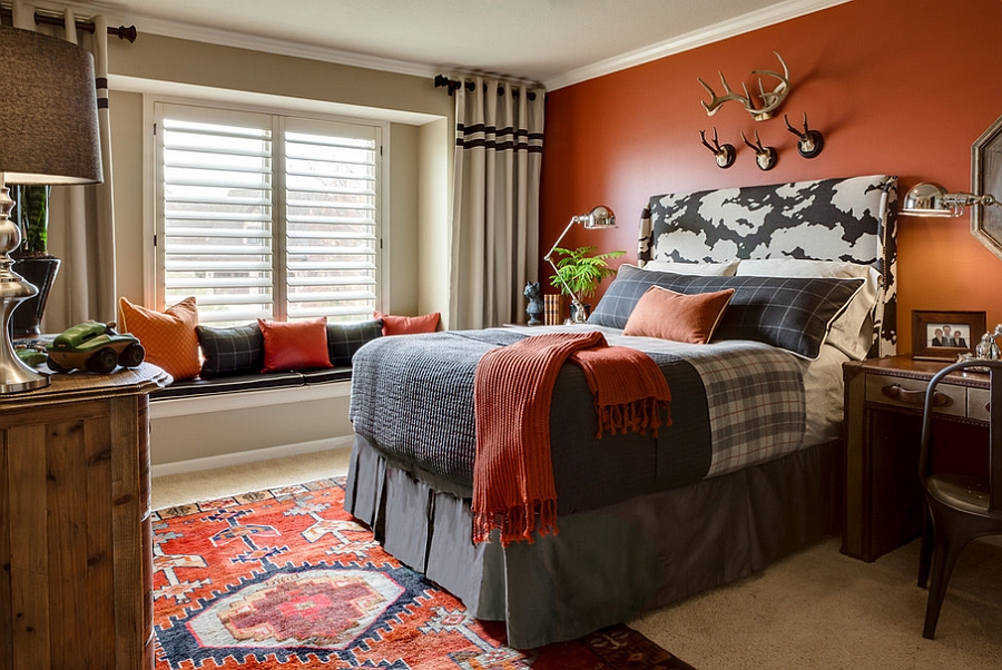 Orange and Black Interiors: Living Rooms, Bedrooms and ...