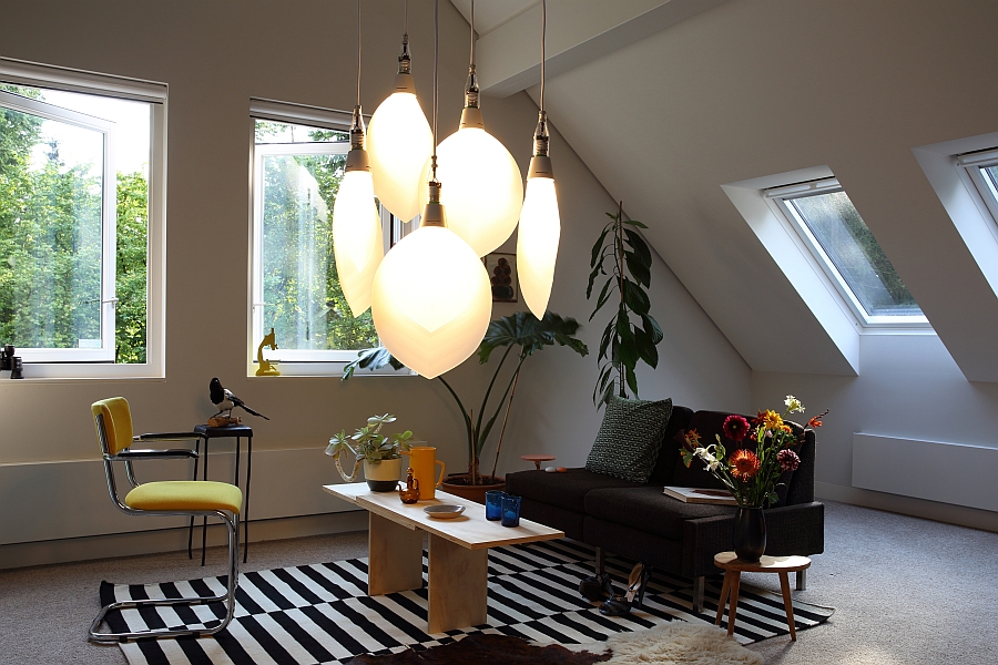 Elegant pendant lights from Formafantasma for Booo in the living room