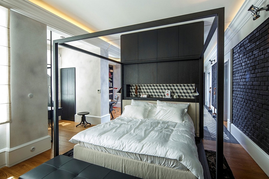 Exquisite bedroom design with plush textures