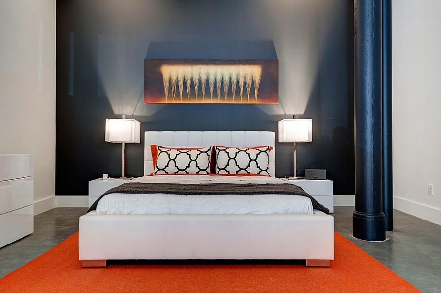 Orange And Black Interiors Living Rooms Bedrooms And Kitchens