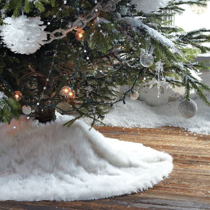 Faux fur tree skirt from West Elm