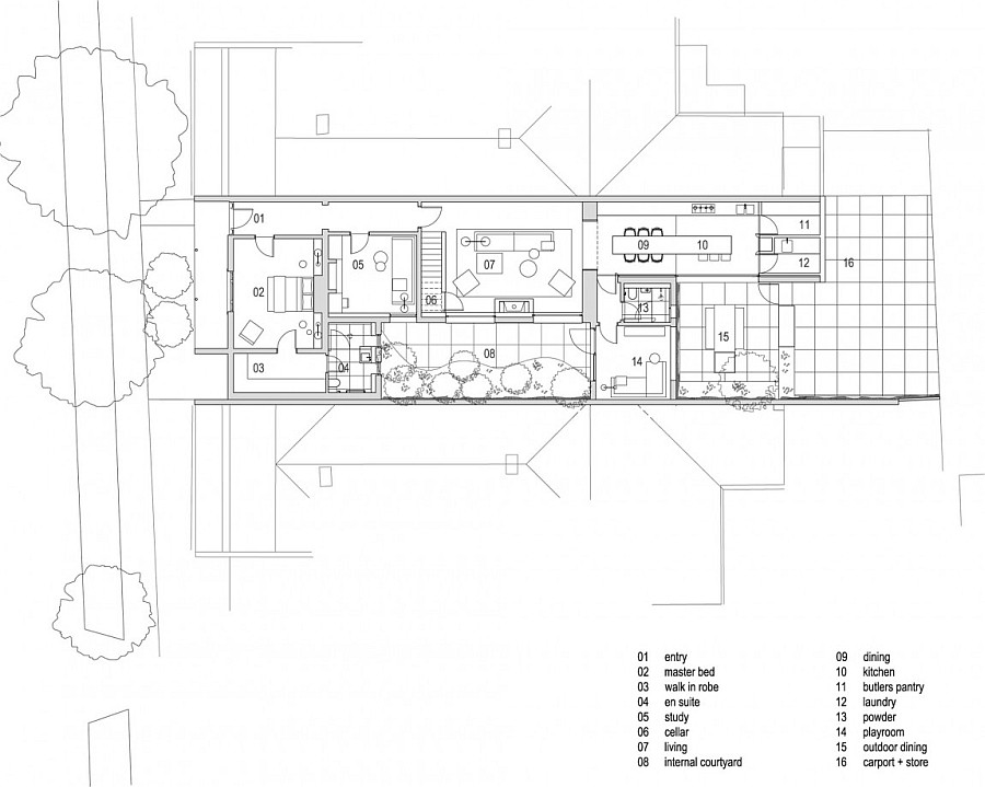 Floor plan of the beautiful Victorian House in Prahran