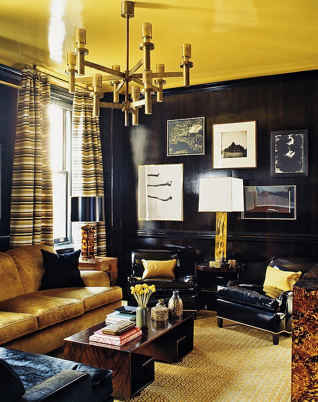 Golden yellow gives the room a refined vibe [Photography by Eric Piasecki]