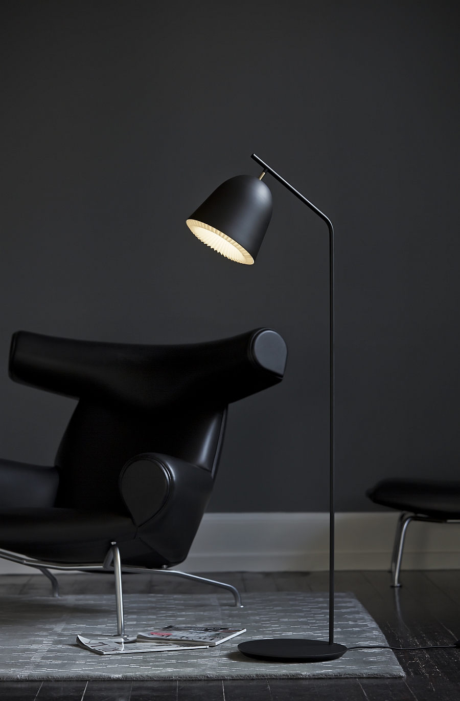 Gorgeous Cache floor lamp from Le Klint in cool black