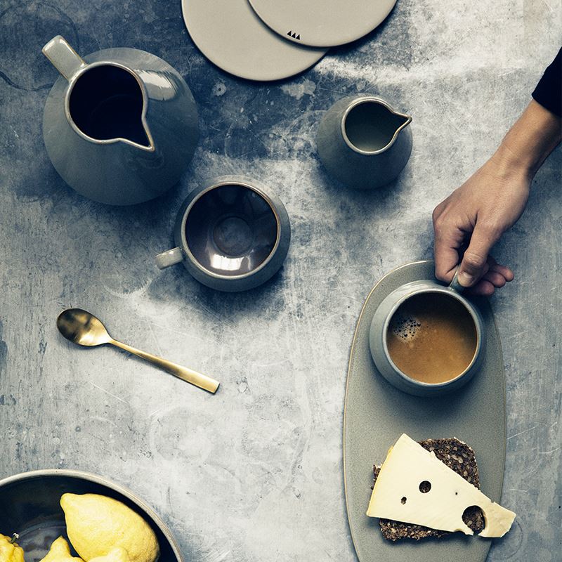 Grey and gold tones on a fall table