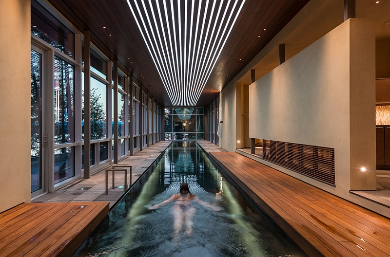 Indoor swimming pool of the stylish house