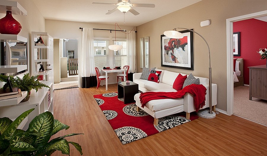 Rooms with Red Walls - Red Bedroom and Living Room Ideas