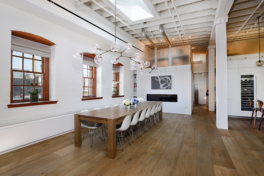 Kitchen, dining area and entertainment space rolled into one