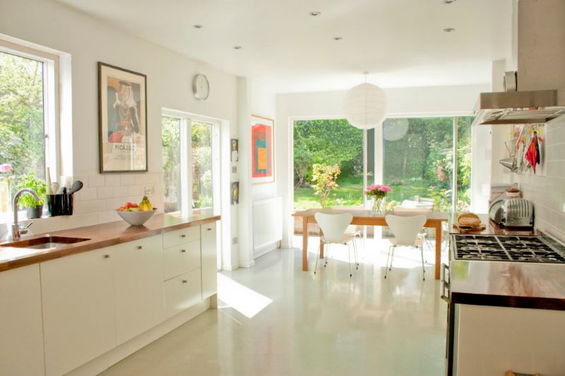 Kitchen with Dalsouple rubber flooring