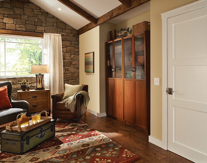 Old trunk used as a coffee table in the cozy room [From: Schlage Locks]