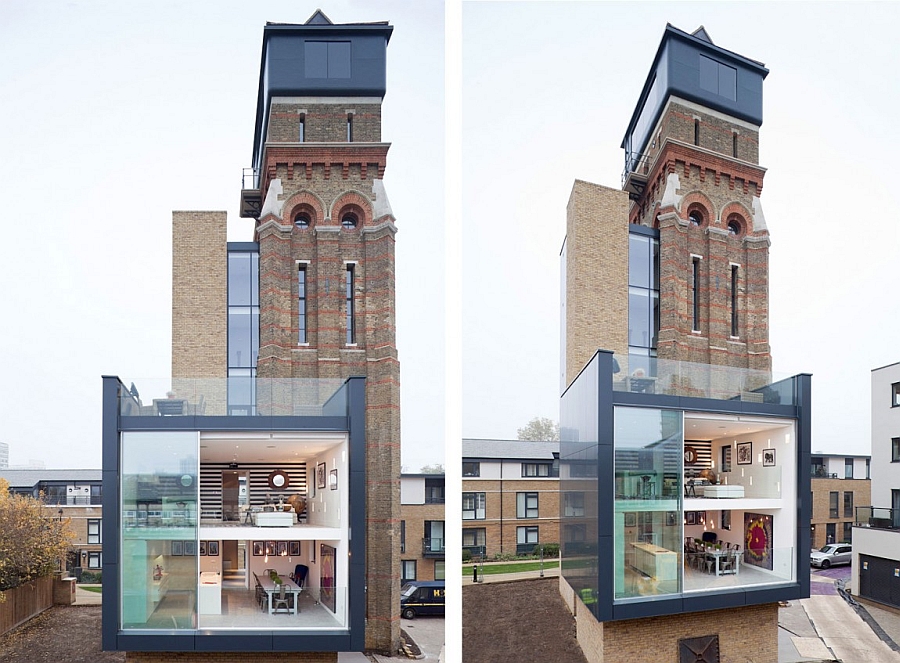 Old watertower turned into a modern home