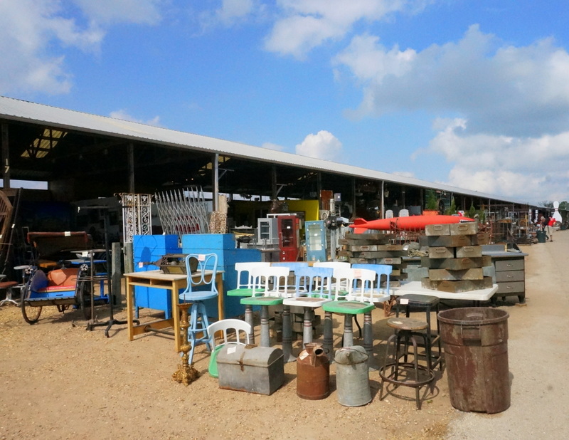 Painted chairs and other treasures at Excess Field