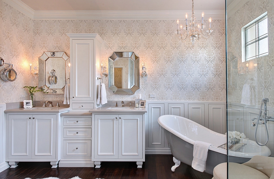 Painted standalone bathtubs are a hot trend in bathroom design [Design: Lea Biermann]