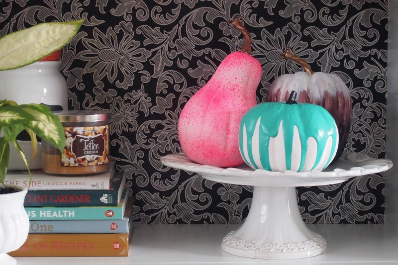 Playful and trendy DIY painted pumpkins idea