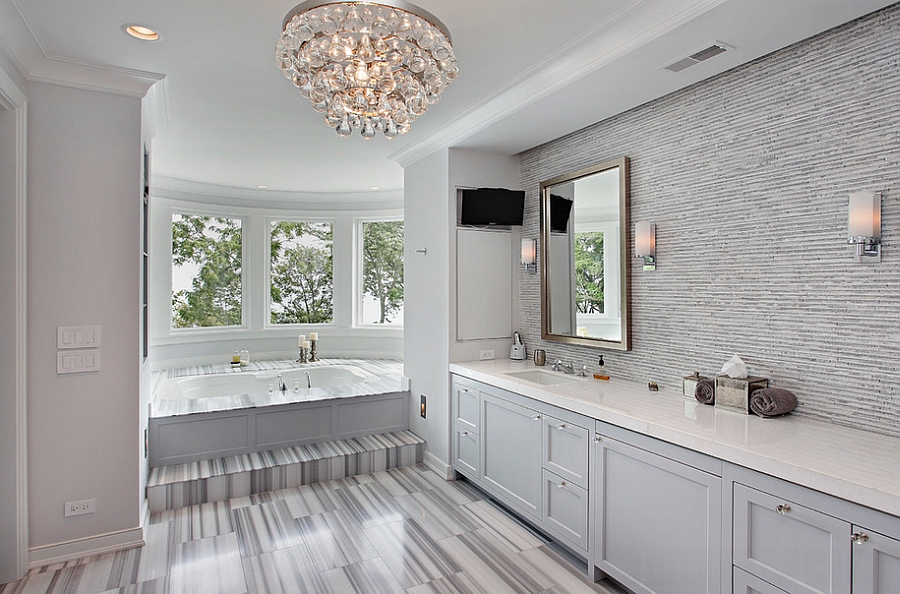 Posh bathroom is both masculine and feminine at the same time [Design: Highgate Builders]