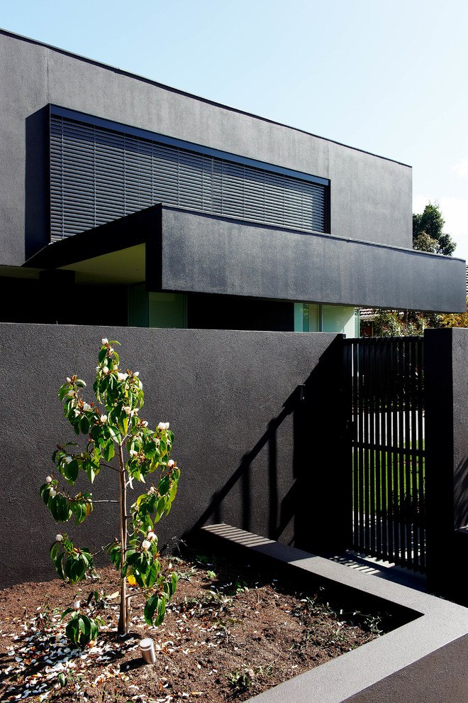 Posh modern exterior of the modern Melbourne house