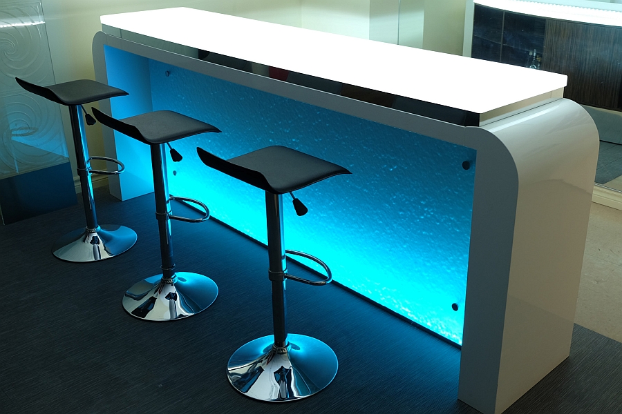 RGB lights bring unique style to your kitchen and home bar