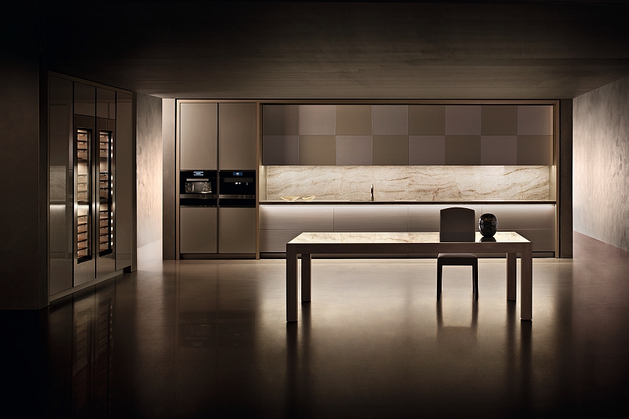Refined and minimal Checkers kitchen from Armani & Dada