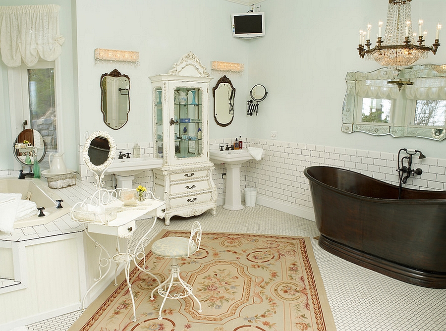 Remodeled master bathroom with a subtle feminine vibe [By: Greeson & Fast Design]