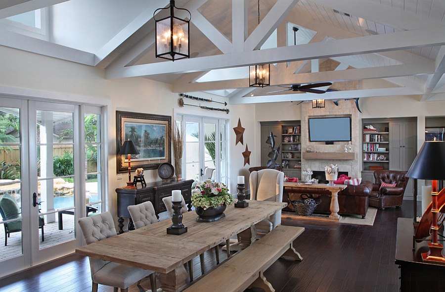 Rustic living room with a touch of coastal flavor