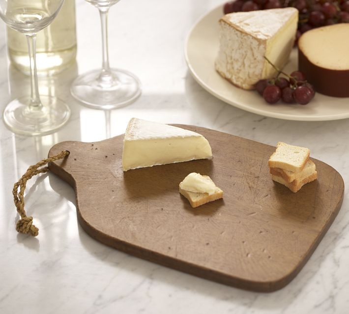 Rustic wooden cheese board