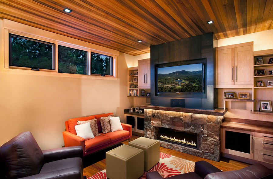 Small living room with modern rustic style [Design: Ryan Group Architects]