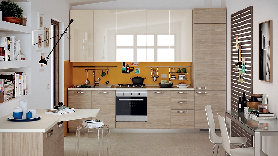 Small worktable and breakfast nook in the kitchen