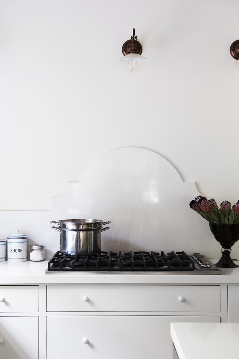 Stainless steel pot on the stove