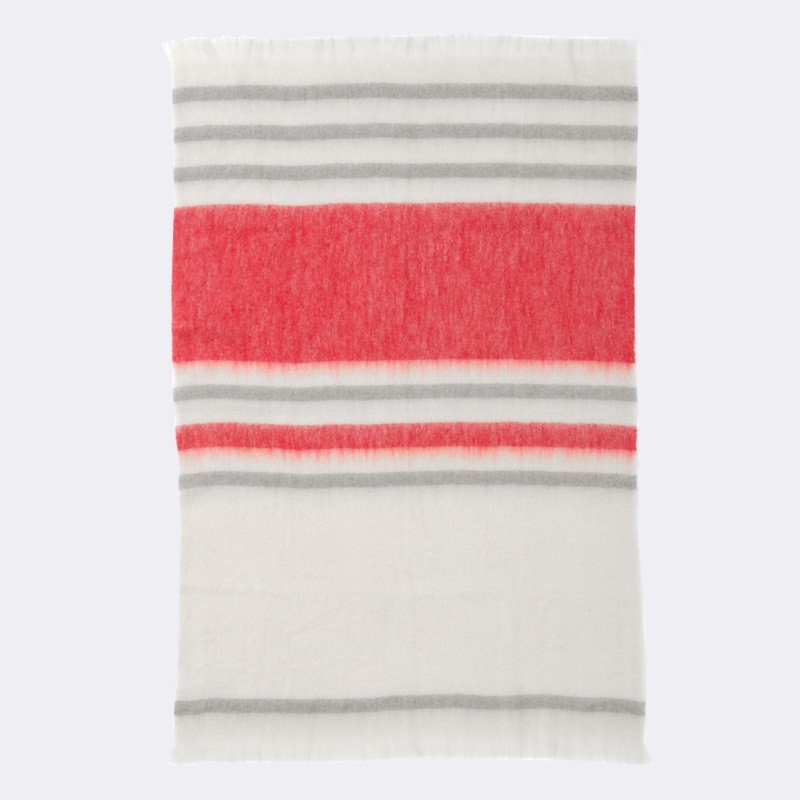 Striped mohair throw