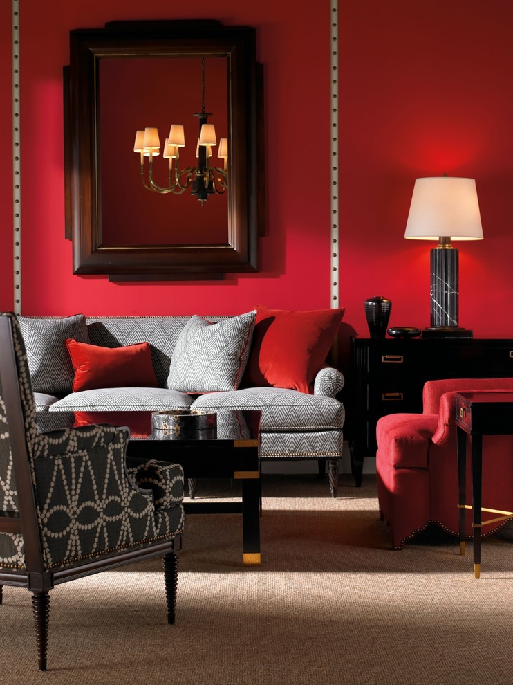 Red Living Rooms Design Ideas