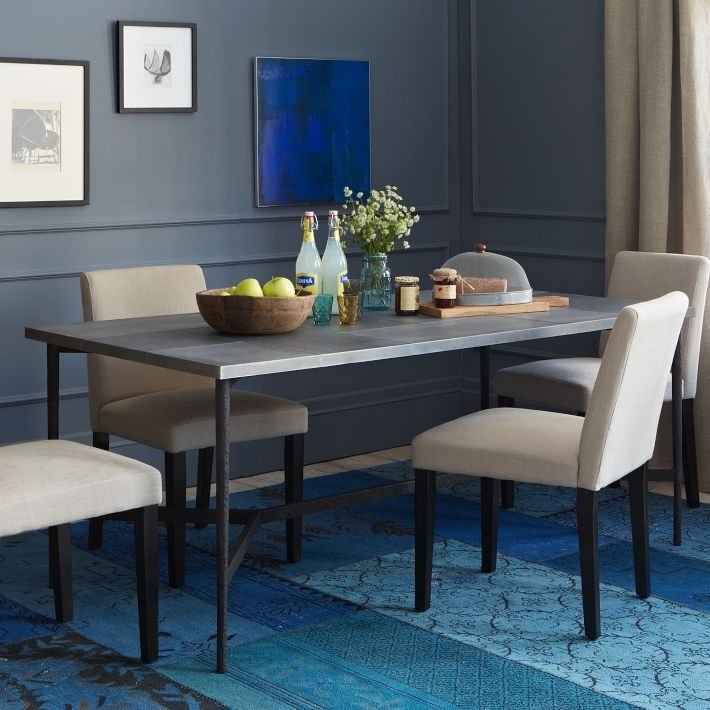Vibrant blue rug from West Elm