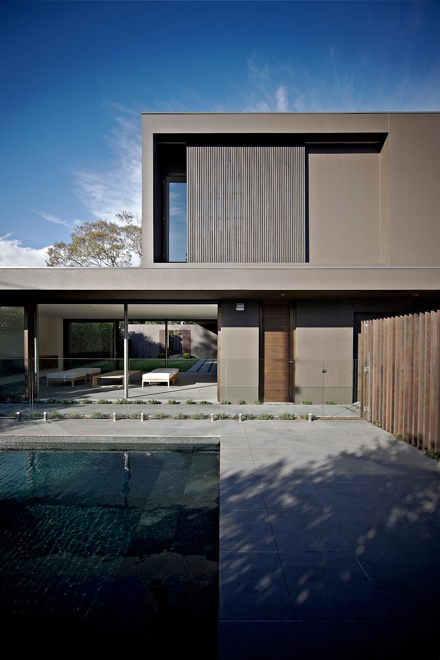 View of the stylish pool area that complements the appeal of the home