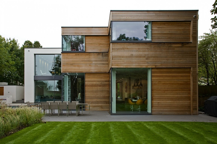 Wooden exterior of the lovely London home