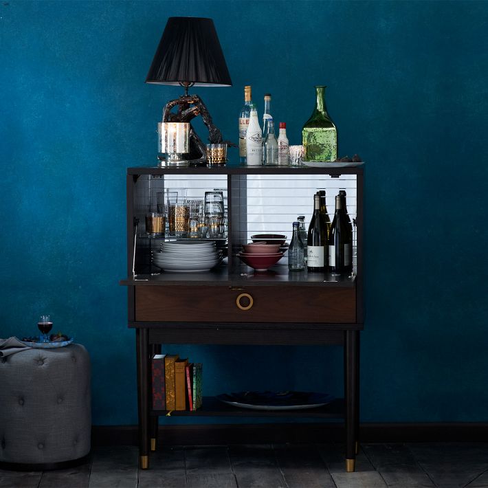 compact bars, bar carts, wall mounted bars, bars for small spaces