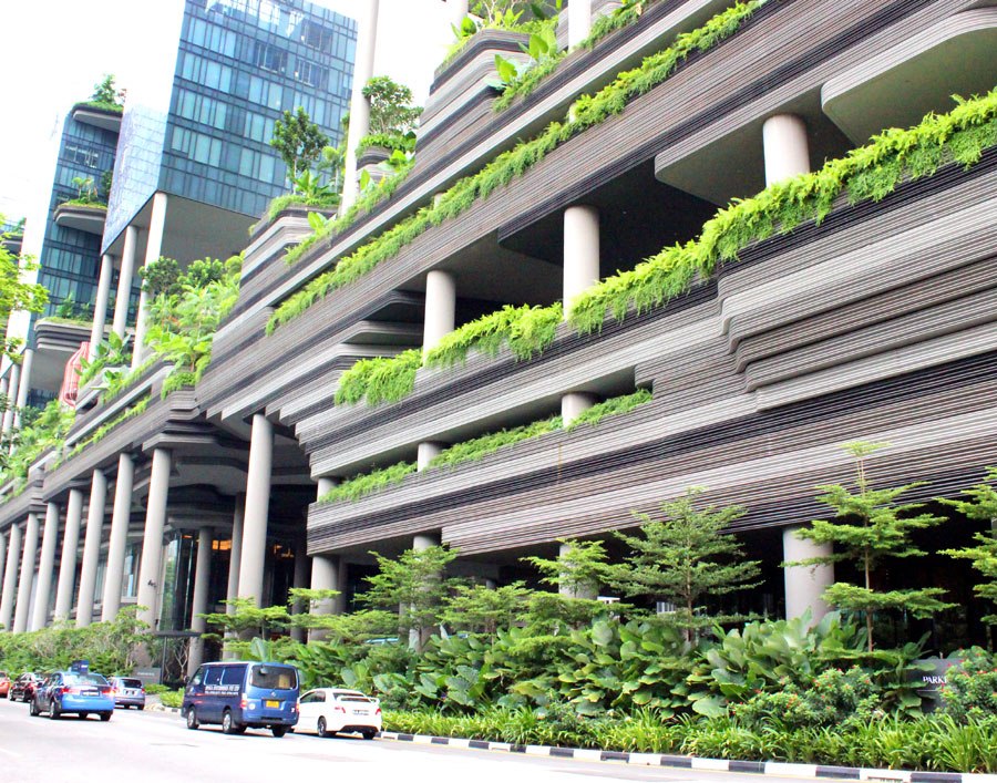 bernard lee woha, green architecture, Green Hotels, hotel architecture, Park Royal Hotel Singapore, Park Royal on Pickering, singapore architecture, Solar Power, solar-powered hotel Singapore, vertical garden Singapore, vertical park, Vertical Parks, woha architects, park royal hotel, inspiring rooms, interior design inspiration