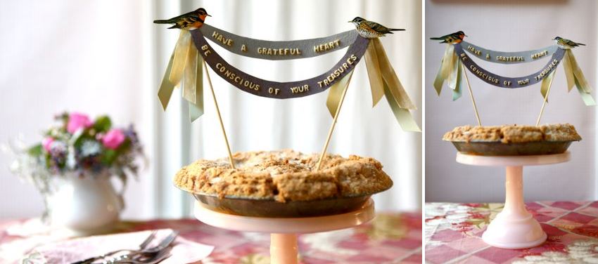 Alphabet pie topper from Oh Happy Day