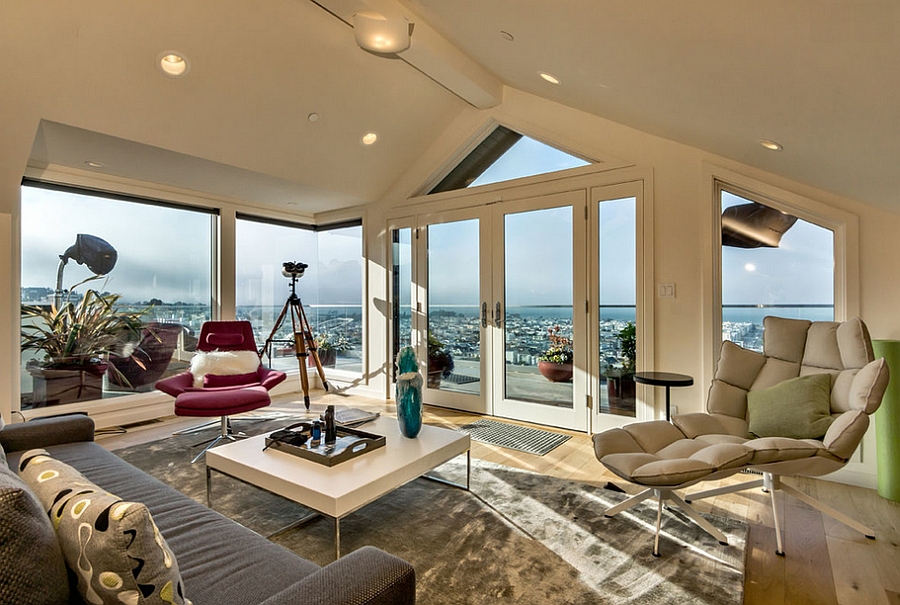 Amazing living room with a view of San Francisco [Design: Studio S Squared Architecture]