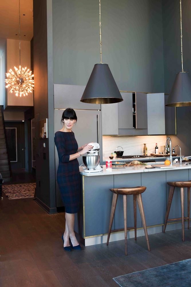 Athena Calderone in her beautifully designed kitchen