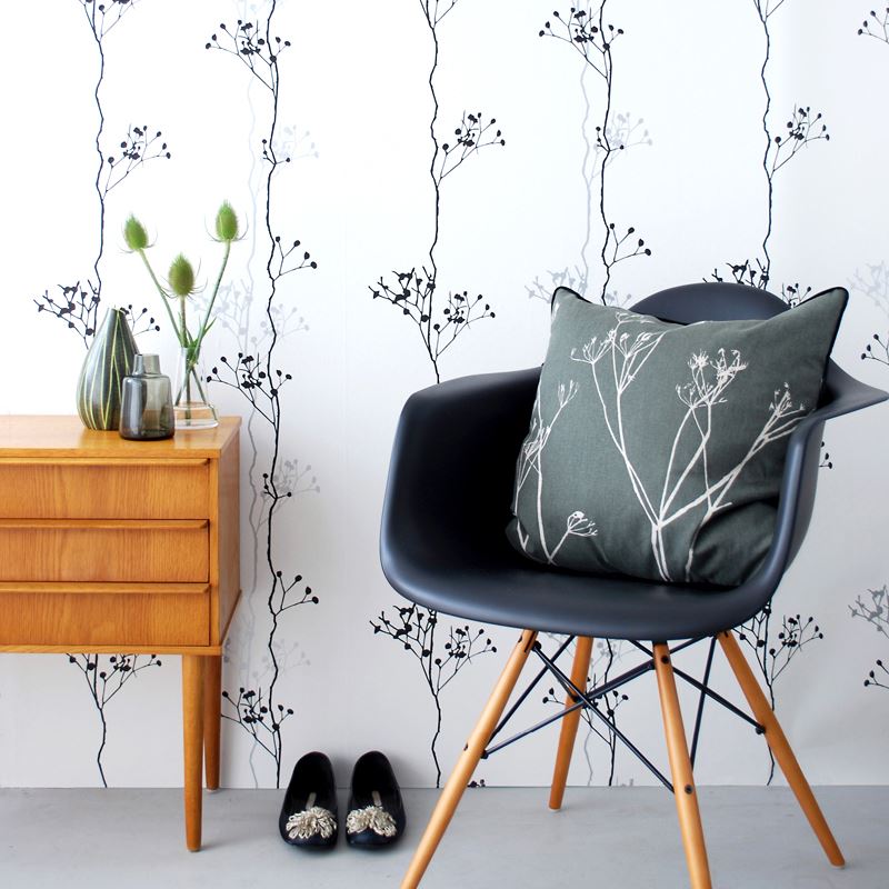 Berry Black Wallpaper from Ferm Living