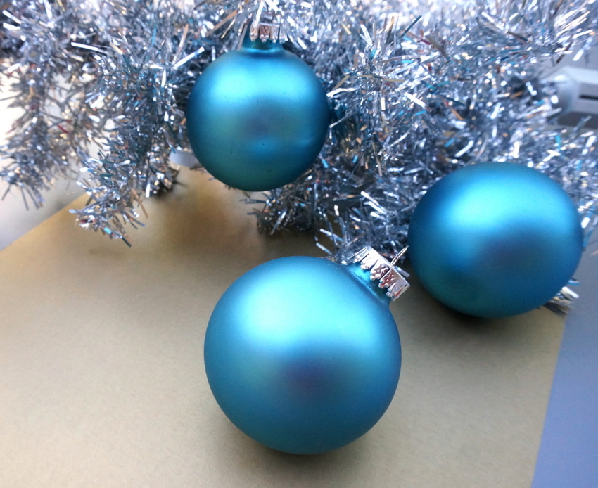 Blue Christmas ball ornaments