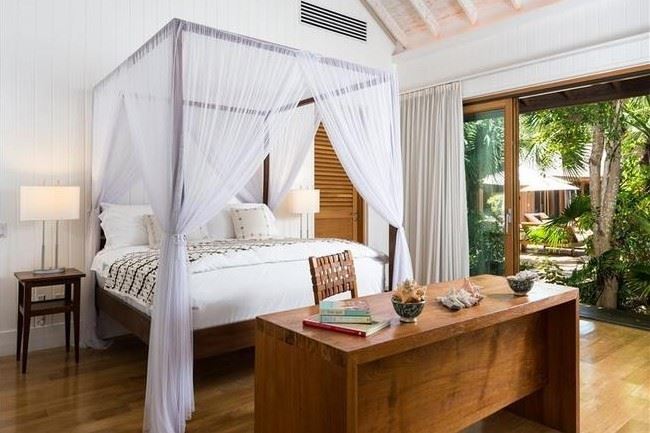 Caribbean bedroom with tropical accents